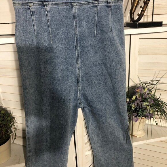 Emory Park Denim Jumpsuit Bell Bottoms Light Blue Size Medium - Picture 16 of 16